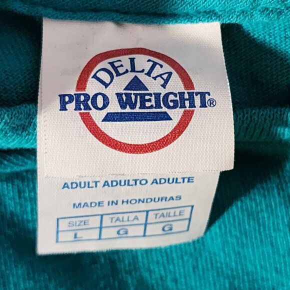 Delta Pro Weight Teal Green It's a Great Day Kindness Revolution LS Cotton Tee L - Picture 11 of 16